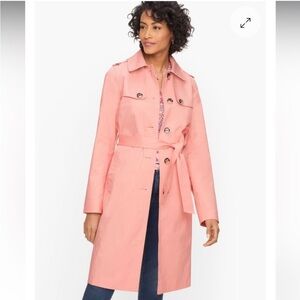 Talbots pink trench coat